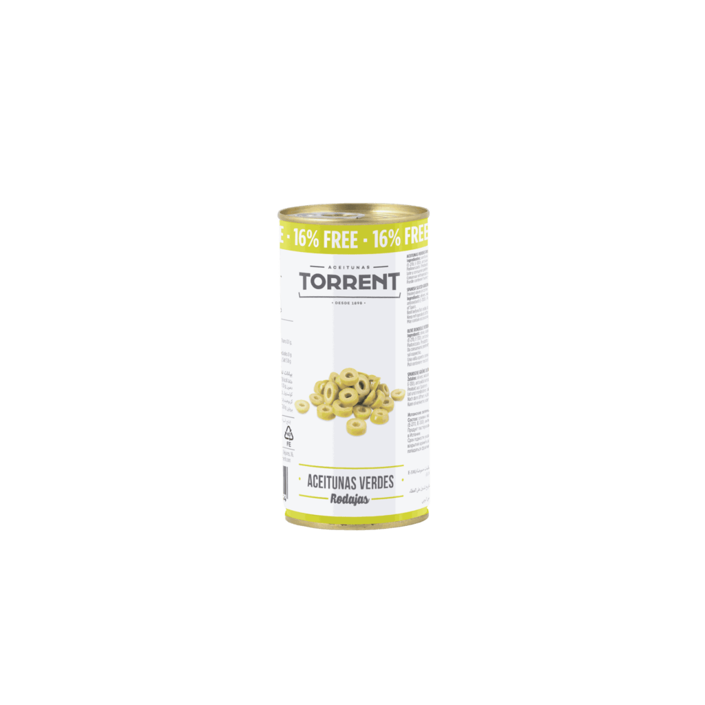 envase de aceitunas con formato 12 onzas