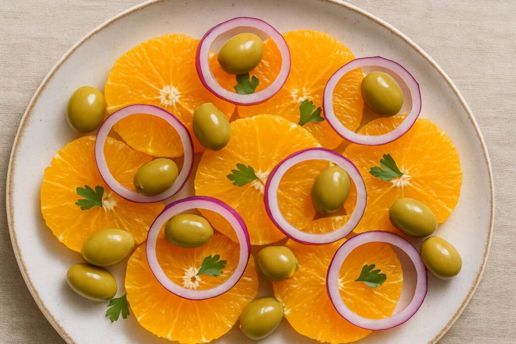 Orange, Olive & Red Onion Salad